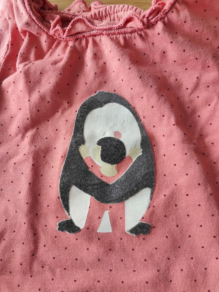 Haut manches longues rose taille 3 mois Obaïbi - photo numéro 4