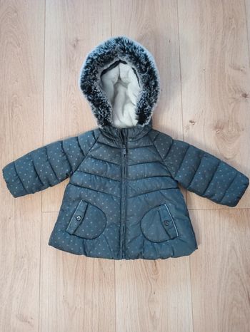 Manteau / Doudoune / Parka Hiver Chaud Gris Obaïbi Imperméable Doublure chaude - Taille 6 mois/68cm