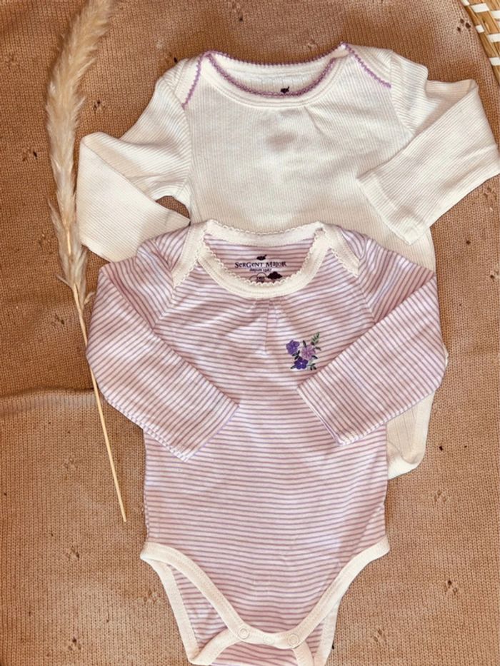 Lot de 2 bodies sergent major 3 mois