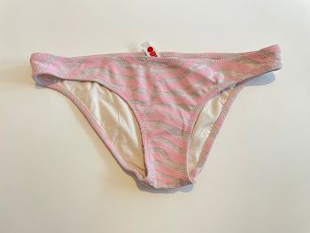 Bas de maillot de bain rose taille S solid et striped