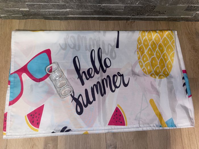 Home Laval Rideau de douche de bain Modèle Hello Summer ananas 150 x 180 cm Comme neuf - photo numéro 4