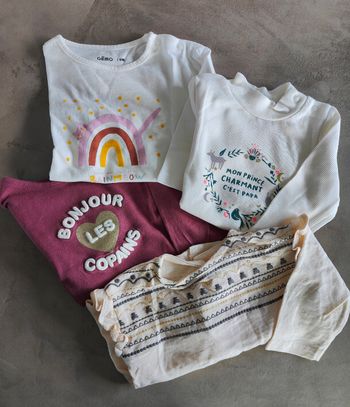 Lot t-shirt manches longues