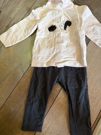 Ensemble fille 12 mois kiabi rose et anthracite