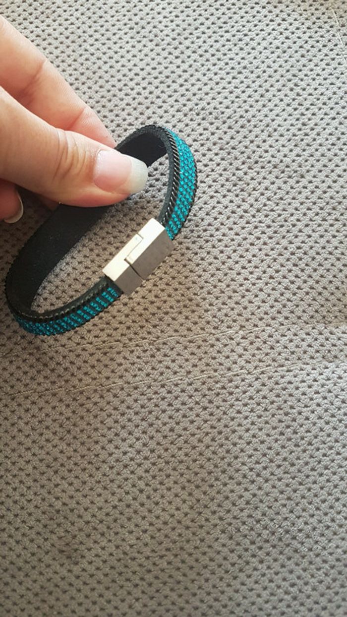 Bracelet de strass turquoise - photo numéro 2