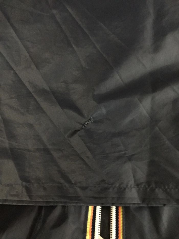 Coupe-vent 1/4zip à capuche pour homme Kway bleu marine fabriqué au Canada taille L 079 - photo numéro 8