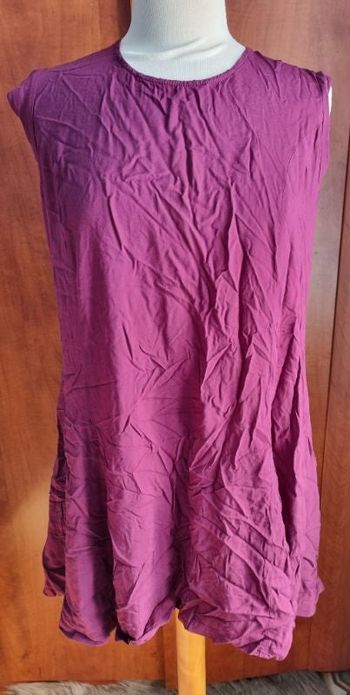 Robe tunique violette taille 38 sans manches
