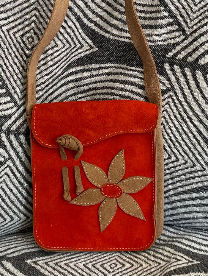 Sac Bandoulière imitation daim Artisanale Guadeloupe - photo numéro 2