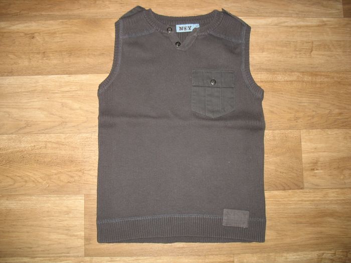 PULL FIN SANS MANCHE GRIS ANTHRACITE GARÇON - NKY BY KIABI - 8 ANS - n°02 - photo numéro 2