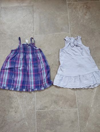 Lot 2 robes violettes 18 mois fille