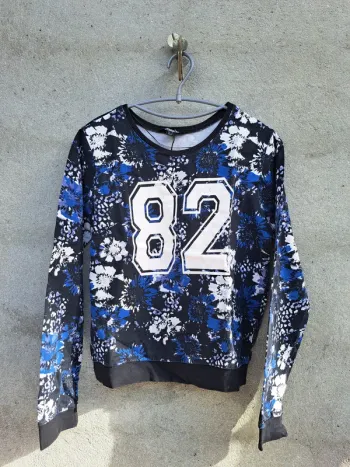Sweat fleuri style américain