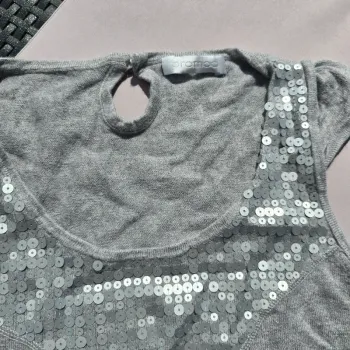 Petit pull gris a sequins promod taille s