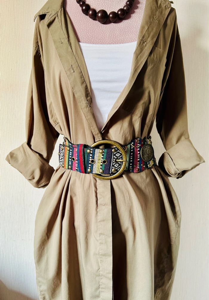 🌺🌿Ceinture ethnique folk hippie boho multicolore colorful woven belt Andean style🌿🌺 - photo numéro 3