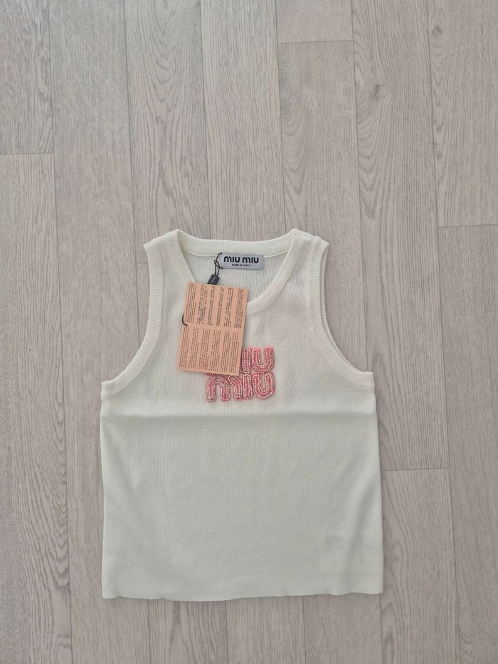 Haut miu miu strass Rose