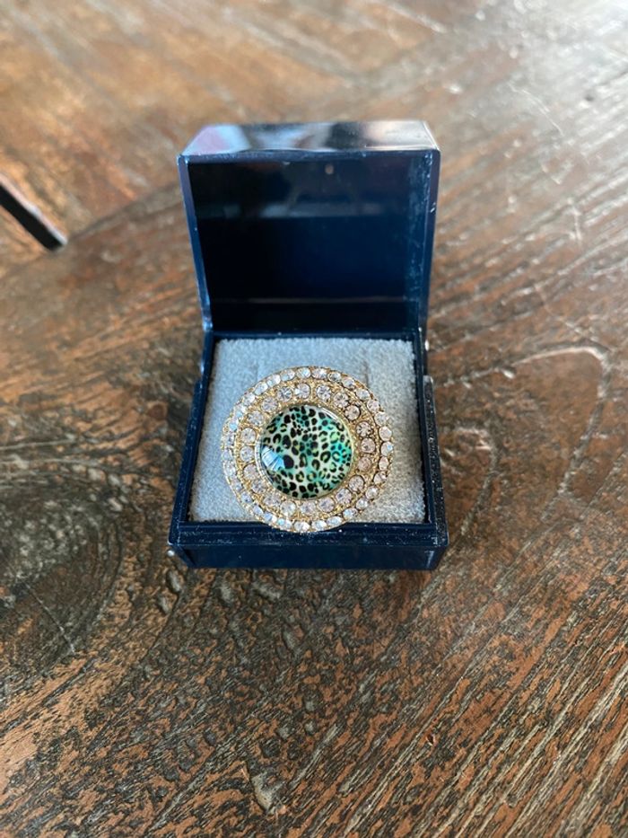 Magnifique bague réglage avec strass et pierre - photo numéro 2