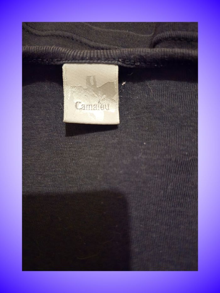 Débardeur Noir 100% Coton Camaïeu – Bretelles Fines – Taille 42 XL – Très Bon État - photo numéro 3
