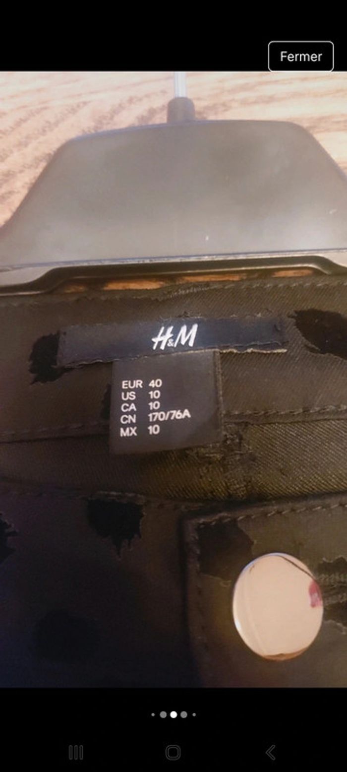 Pantalon noir coupe jeans H&M eur 40 - photo numéro 4