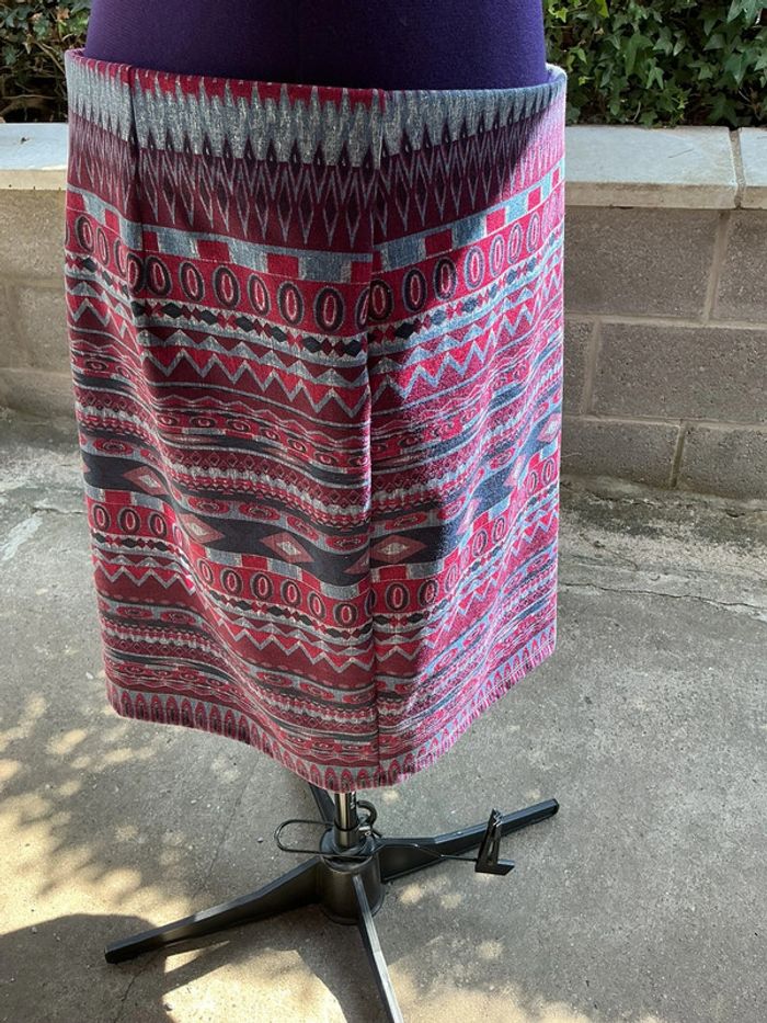 Jupe droite à motifs taille élastique MS Mode 48 - photo numéro 3