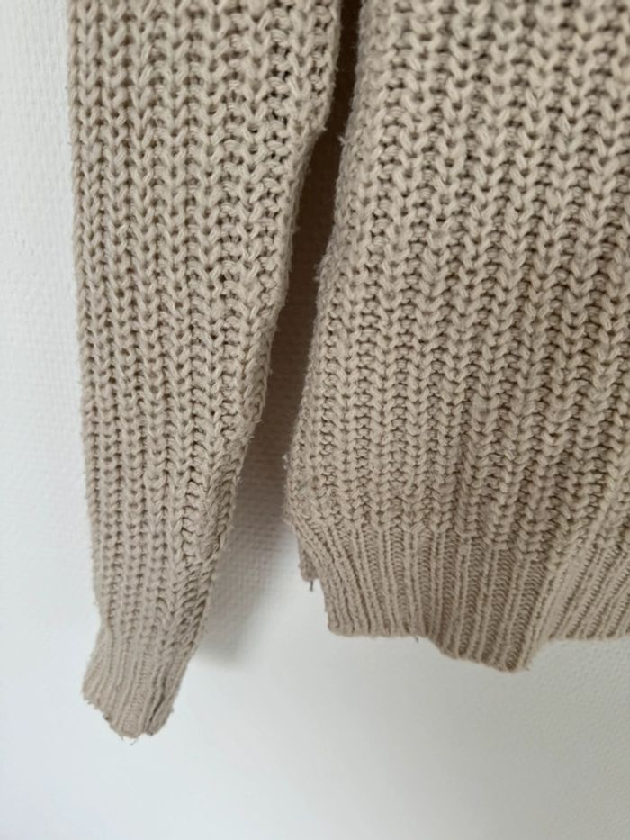 Pull maille beige taille M - photo numéro 3