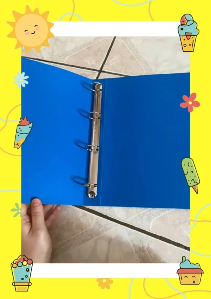 Classeur souple bleu - photo numéro 2