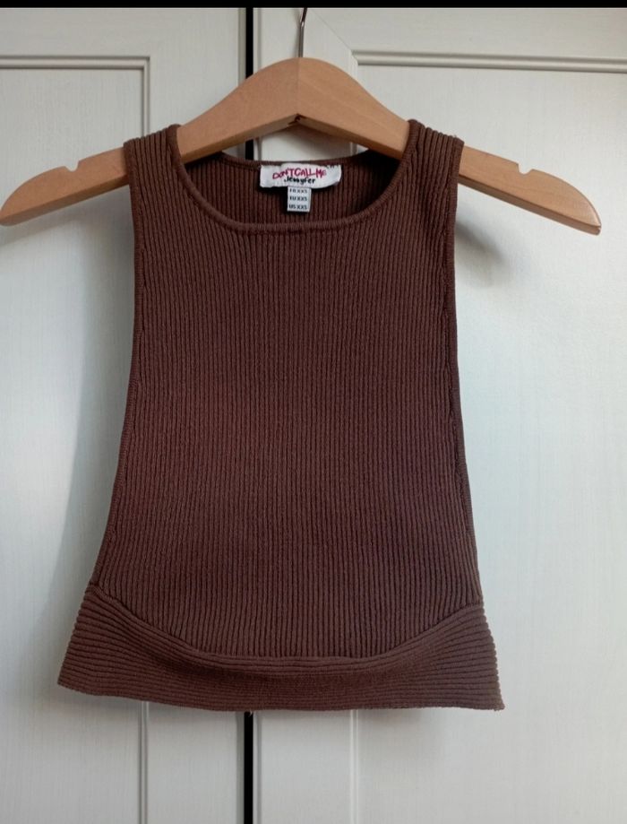 Crop top chocolat