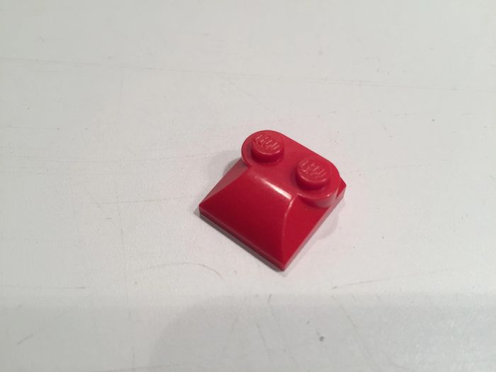 lot x2 Pente courbée 2x2x2/3 montants côtés courbés 47457 rouge pièce détachée Lego #A14 - photo numéro 3