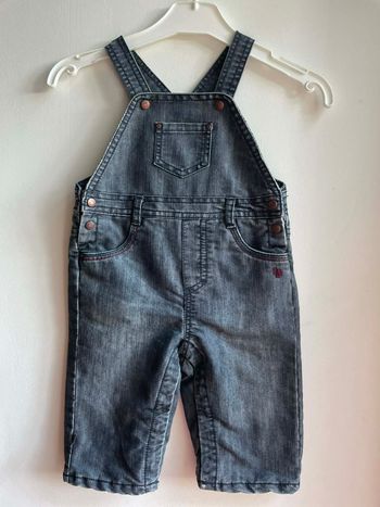 Salopette en jeans T 6 mois "Obaïbi"