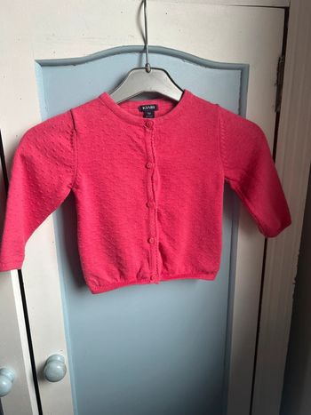 Gilet léger  fuschia ,9 mois , kiabi