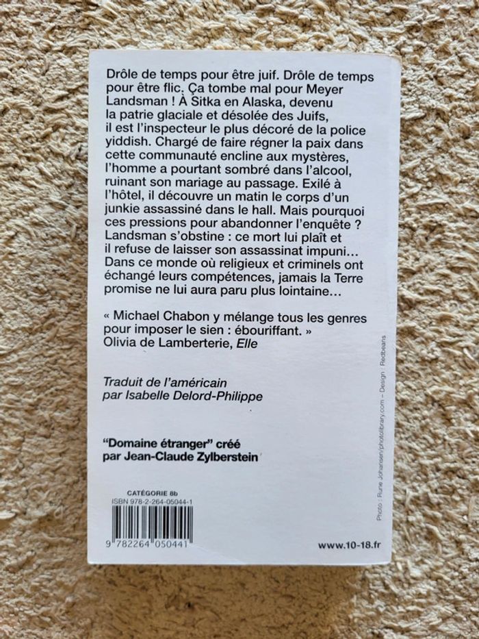 Livre Le club des policiers yiddish de Michael Chabon - photo numéro 2