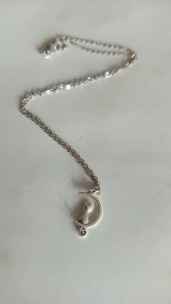 Collier 🔸 chat sur la lune