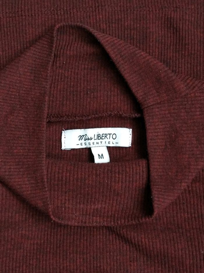 T-shirt mi manches bordeaux