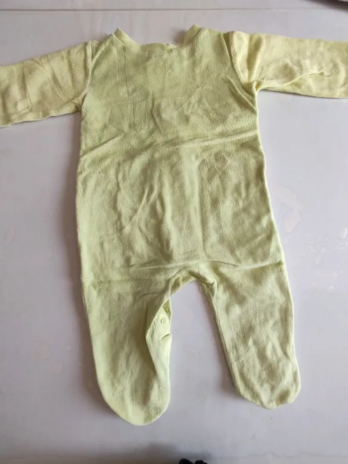 Lot pyjama 12 mois velours coton - photo numéro 5