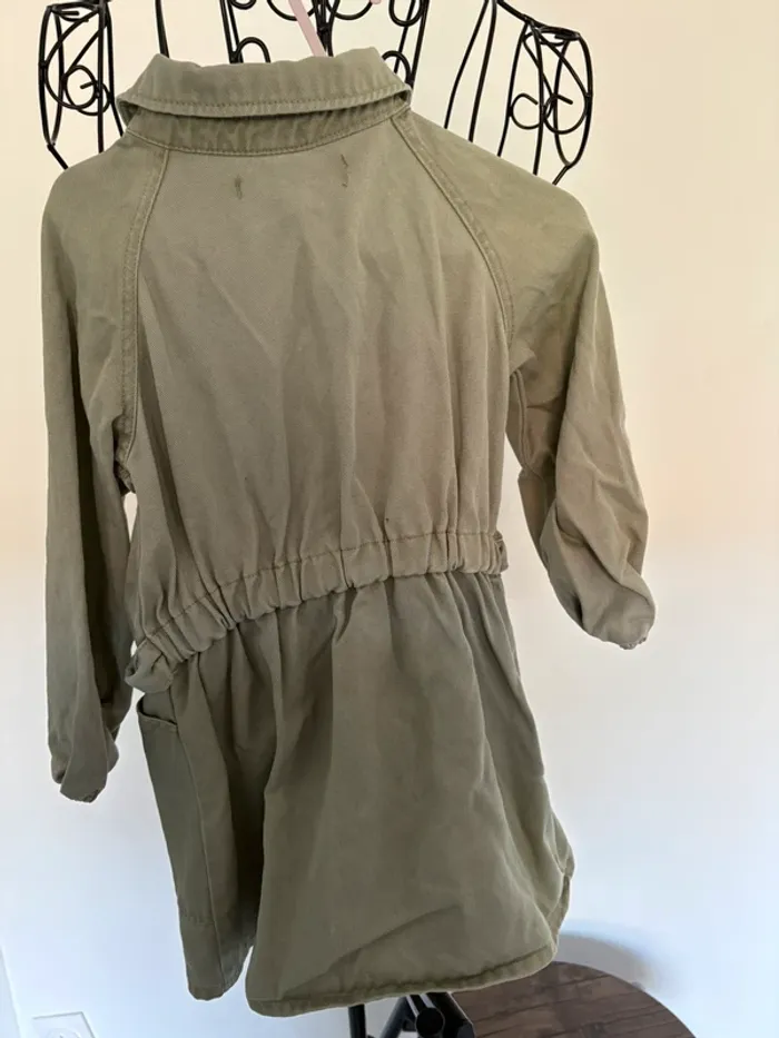 Robe Zara - Kaki/Vert Olive - Taille 3-4 ans - photo numéro 3