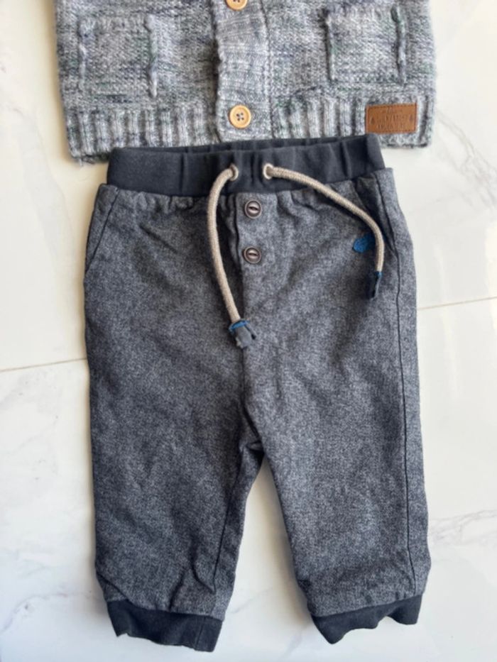 ensemble garçon gris 9 mois - photo numéro 2