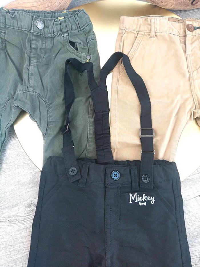 Lot de 3 pantalons Chino 9 mois / 1 ans - photo numéro 2