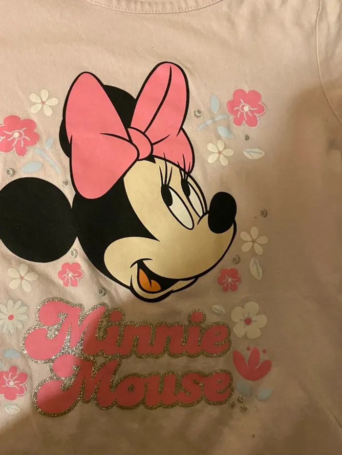 TEE shirt rose Disney 8 ans - photo numéro 2