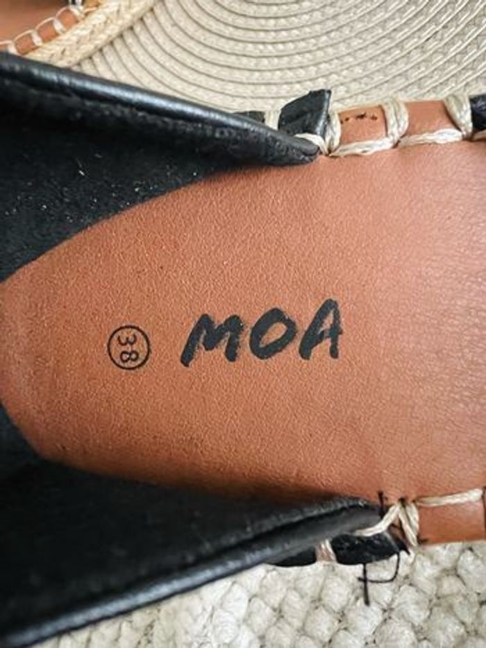 Chaussures compensées noires taille 38 Moa - photo numéro 6