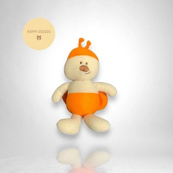 Peluche doudou papillon orange A420
