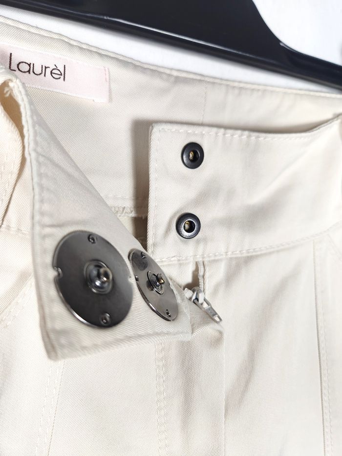 Pantalon Laurèl, couleur blanc cassé, taille 38 - photo numéro 3