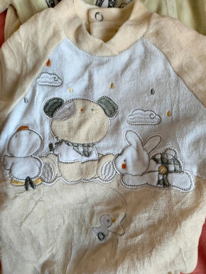 Lot de 3 pyjamas velours bébé - photo numéro 5