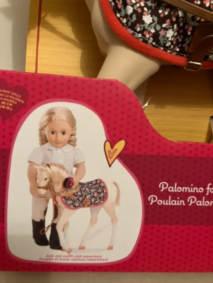 Poulain beige palomino pour poupée - photo numéro 4