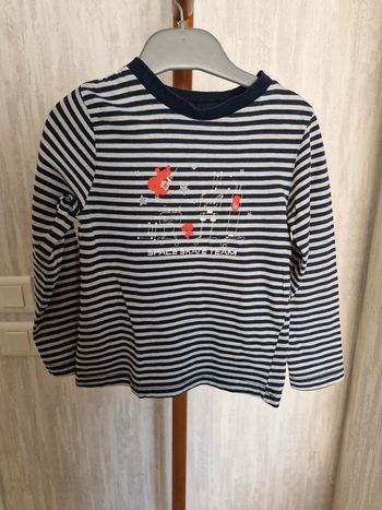 T-shirt manches longues enfant garçon 4 ans Tout simplement Coton