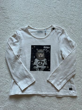 T-shirt crème IKKS 3 ans tigre