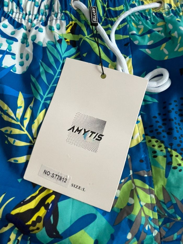 Short de bain tropical homme L neuf Amytis - photo numéro 4
