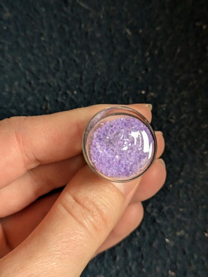 Bague en verre ronde style pylônes - photo numéro 2