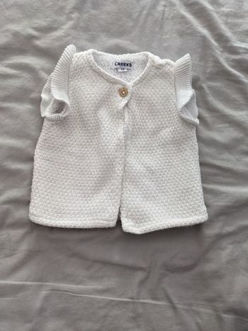Gilet sans manches creeks 18 mois blanc