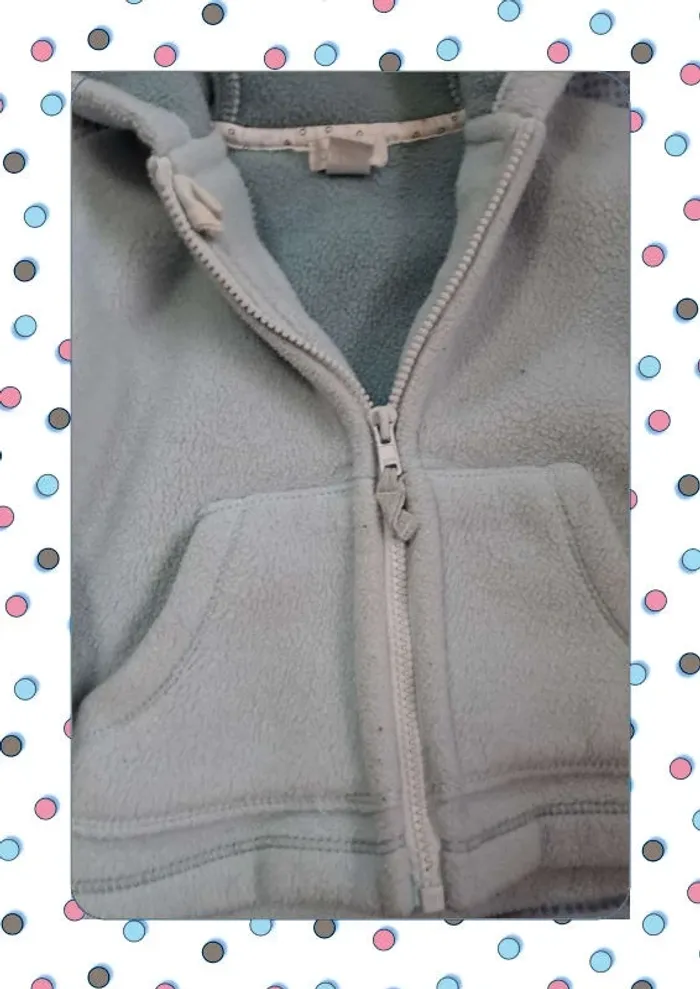 Veste polaire avec capuche 12 mois - photo numéro 2