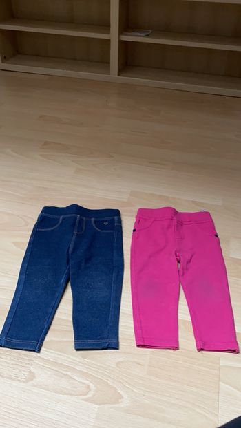 Lot de 2 jegging - 12 mois - 74 cm