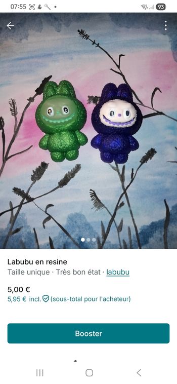 Figurine labubu résine