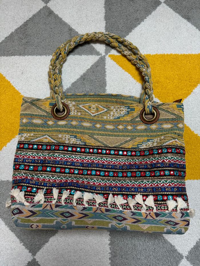 Sac fourre-tout vintage en tissu Micussi