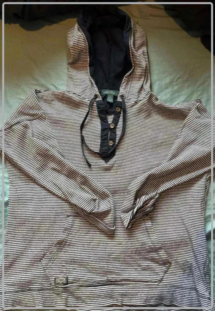 Pull  marinière  à  capuche Ralph Lauren taille  s/36 - photo numéro 4